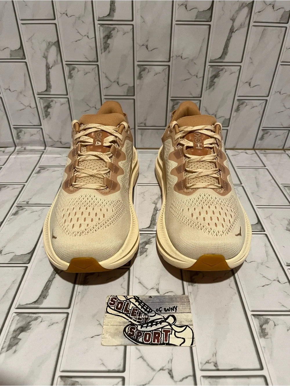New Hoka One One Kawana 2 Running Training Walking Shoes Cream White Womens